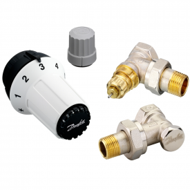 Комплект радіаторних терморегуляторів Danfoss RA-FN, RAS-C, RLV-S кутовий (013G5253)