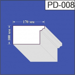 Підвіконня з пінополістиролу Валькірія 170х100 мм (PD 008) Черкаси