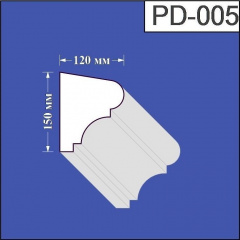 Підвіконня з пінополістиролу Валькірія 120х150 мм (PD 005) Чернігів