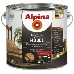 Лак Alpina Aqua Mоbel 2,5 л Луцк