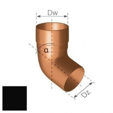 Коліно Gamrat 67,5° 63 мм чорне