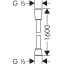 Шланг Hansgrohe Isiflex 1,6 м 1/2" хром (28276000) Чортків