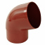 Отвод одномуфтовый Nicoll 67° 80 мм красный Львов