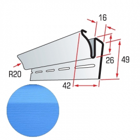 Окантовочна планка Альта-Профіль KANADA плюс Преміум синій металік