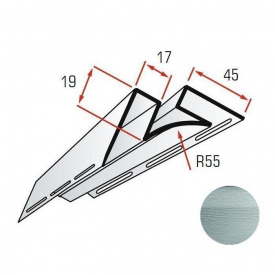 Внутренний угол Альта-Профиль KANADA плюс Премиум серебристый металлик
