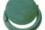 Канализационный полимеркомпозитный люк с замком зеленый 1 т з/у