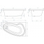 Ассиметричная акриловая ванна DEVIT Aurora правая 1500х910х420 мм белая (15090132R) Черкассы