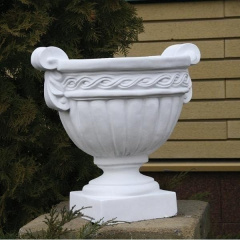 Бетонна ваза Золотий Мандарин Греція 430 мм біла Кропивницький