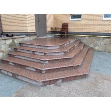 Гранитные ступенки капустинские термо 300х30 мм красные