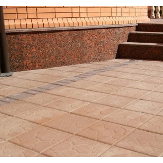 Тротуарна плитка Золотий Мандарин Плита на сірому цементі 300х300х40 мм