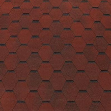 Битумная черепица NORDLAND Top Shingle Smalto 1000х337 мм красная с тенью