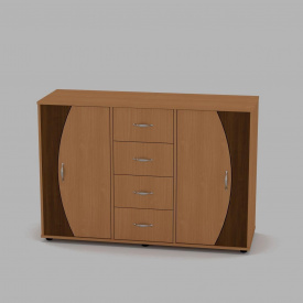 Комод Компаніт Комод-4-2-2 1338x913x448 бук