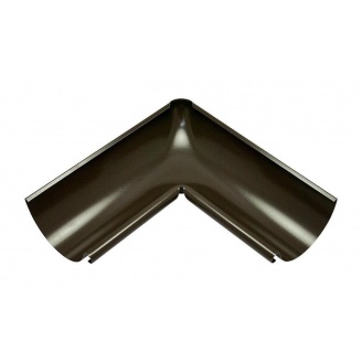 Внутренний угол желоба Акведук Премиум 90 градусов 125 мм темно-коричневый RAL 8019