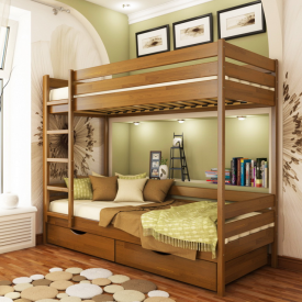 Ліжко двоярусне Естелла Дует 103 90x200 см масив