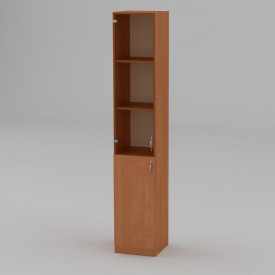 Книжкова шафа Компанит КШ-9 1950x366x350 мм вільха