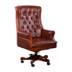 Кресло AMF Линкольн DT кожа Люкс коричневая 75x75x127 см Ужгород