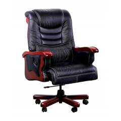 Кресло AMF Монреаль DT кожа Люкс черная 75x75x122 см Ровно