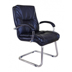 Кресло AMF Палермо CF Хром Флекс-кожа черная Лайт 62x74x101 см Житомир