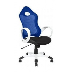 Крісло AMF Матрикс-1 сітка чорна/сітка синя 69x76x113 см білий Ужгород