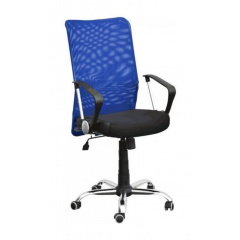 Кресло AMF Аэро HB сетка черная Неаполь N-20/сетка синяя 64x75x104 см Запорожье