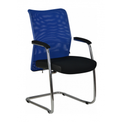 Кресло AMF Аэро CF сетка черная Неаполь N-20/сетка синяя 57x62x96 см хром Сумы