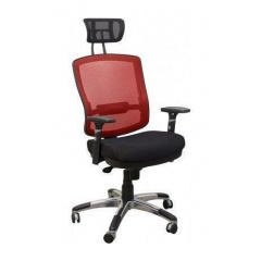 Кресло AMF Коннект HR сетка черная/сетка красная 70x70x127 см Сумы