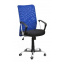 Кресло AMF Аэро HB сетка черная Неаполь N-20/сетка синяя 64x75x104 см Луцк