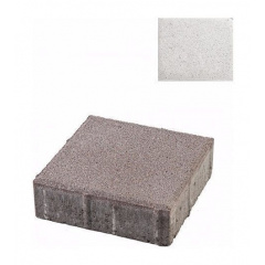 Тротуарная плитка ЮНИГРАН Квадрат 200х200х60 мм жемчуг на белом цементе Херсон