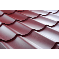 Металочерепиця Тайл Класік матполіестер 1200x350x23 мм RAL 3005 Іршава