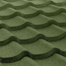 Композитная черепица QueenTile 3-тайловая 1100x1150 мм green