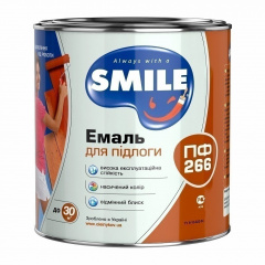 Емаль SMILE ПФ-266 0,9 кг червоно-коричневий Київ