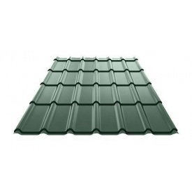 Металлочерепица Ruukki Decorrey Polyester 0,5 мм темно-зеленый