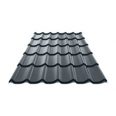 Фото - Металочерепиця Ruukki Monterrey Polyester Matt 0,5 мм темно-сірий Металочерепиця Ruukki Monterrey Polyester Matt 0,5 мм темно-сірий