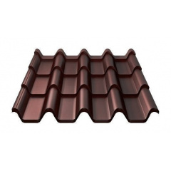 Металлочерепица Ruukki Armorium Purex 0,5 мм шоколадный Хуст
