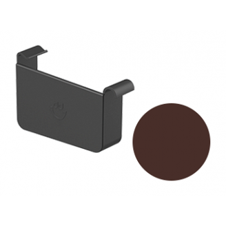 Заглушка левая Galeco STAL 2 125/80 125 мм шоколадно-коричневый