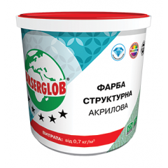 Краска структурная Anserglob акриловая 15 кг белый Киев