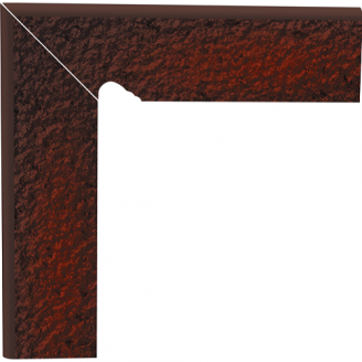 Цоколь двухэлементный Paradyz CLOUD сходовий структурний лівий 30х30 см brown duro