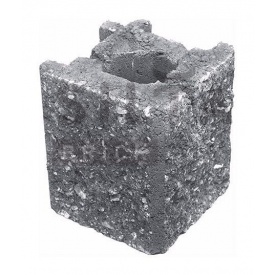 Камень навесной угловой Силта-Брик Серый 14 129х150х129 мм