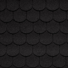 Битумная черепица IKO Superglass-Biber 336х1000 мм 02 Sparking Black