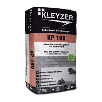 Клеящая смесь KLEYZER KP-100 для приклейки теплоизоляции 25 кг