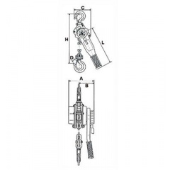Таль ланцюгова Haklift VTA6000 важільна 0,5 т Самбір