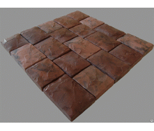Комплект тротуарной плитки Rocky Старый Арбат 40х140х155 мм коричневый мрамор