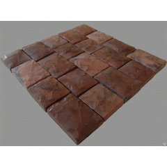 Комплект тротуарной плитки Rocky Старый Арбат 40х140х155 мм коричневый мрамор Хмельницкий