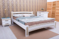 Ліжко МебліЕко Мілана люкс з фрезеруванням 120х200 см слонова кістка (101434)