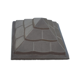 Кришка для забору Піраміда 450x450 мм сіра Луцьк