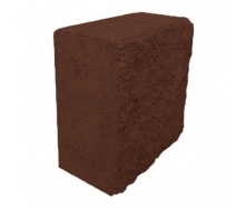 Блок декоративный половинка 90х190х190 мм коричневый