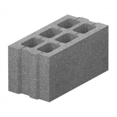 Блок бетонний Золотий Мандарин М-75 40.20.20 390х190х190 мм Тернопіль