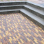 Тротуарна плитка Золотий Мандарин Барселона Антик 186х45х60 мм на сірому цементі персиковий Одеса