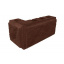 Блок декоративный рваный камень угловой с фаской 390х190х90х190 мм коричневый Киев