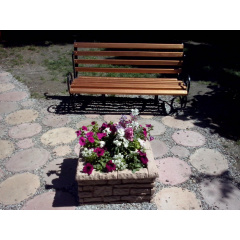 Бетонная цветочница Роза 550x550x365 мм серый Киев